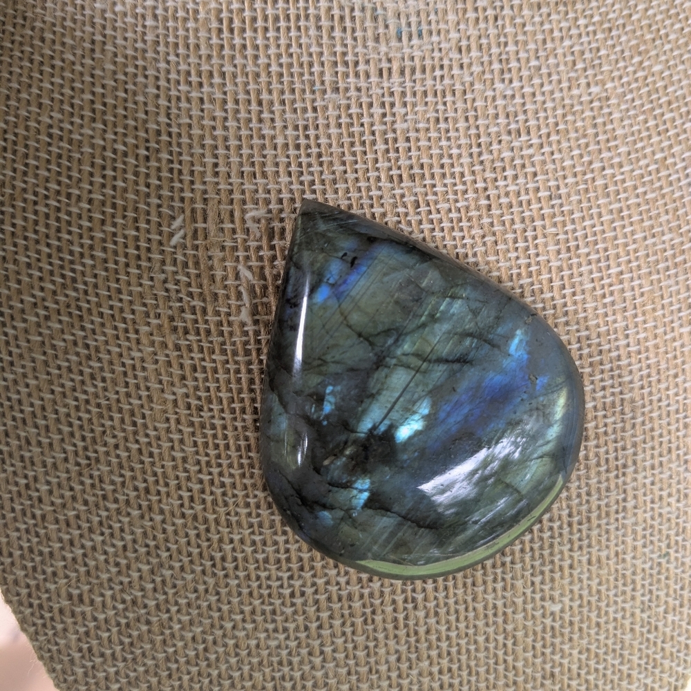 Large Labradorite Teardrop Gemstone Cabachon - Picture 17 of 17